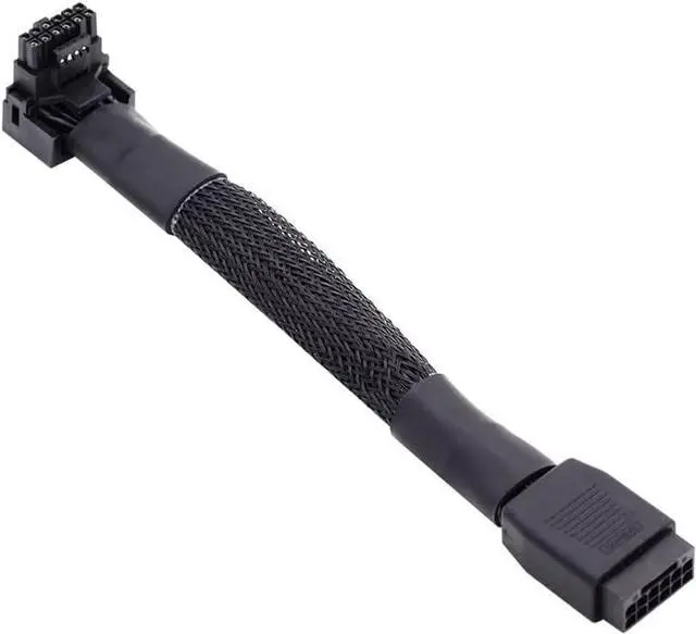 Main image of 12VHPWR ATX3.0 PCI-E 5.0 Power Modular Cable Male to Female Down Angled 90 Degree Extension for 3080 3090TI PSU 16Pin 12+4P Graphics Card