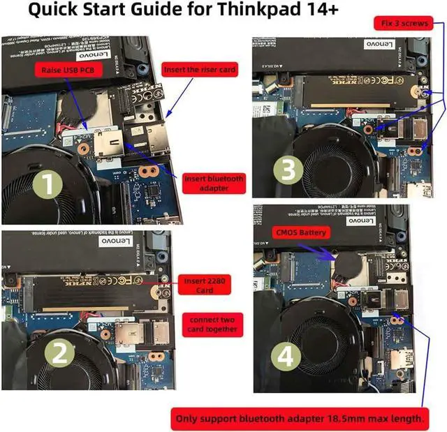 Alt view image 3 of 7 - PCI-E 3.0 M.2 M-Key to Oculink SFF-8612 SFF-8611 Host Adapter for ThinkBook 14+ External Graphics Card & SSD
