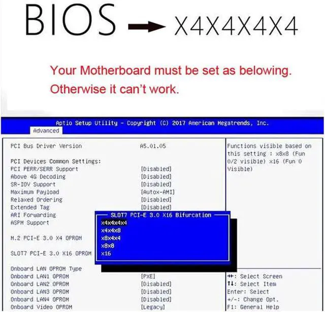 Alt view image 7 of 7 - PCIE PCI-Express 16x to Dual Oculink SFF-8612 SFF-8611 8X VROC Adapter for Mainboard SSD Graphics Card