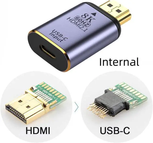 Alt view image 6 of 7 - USB-C Type C Female Source to HDMI Sink HDTV Adapter 8K@60hz 4K@120hz for Tablet & Phone & Laptop