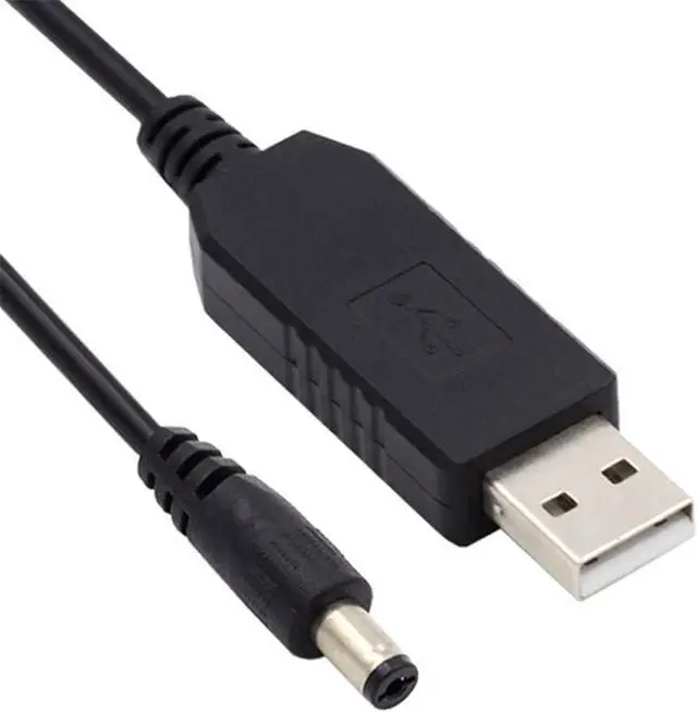 Alt view image 2 of 7 - Cable 100cm USB 2.0 Type-A DC5V to DC12V 5.5x2.1mm 5.5x2.5mm Voltage Riser Boost Power Plug Barrel Connector