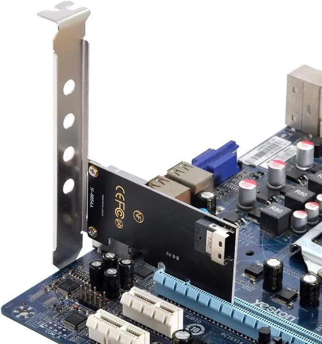 Alt view image 2 of 7 - PCI-E 4X to U.2 U2 Kit SFF-8639 to SFF-8654 Slimline SAS NVME PCIe SSD Adapter for Mainboard