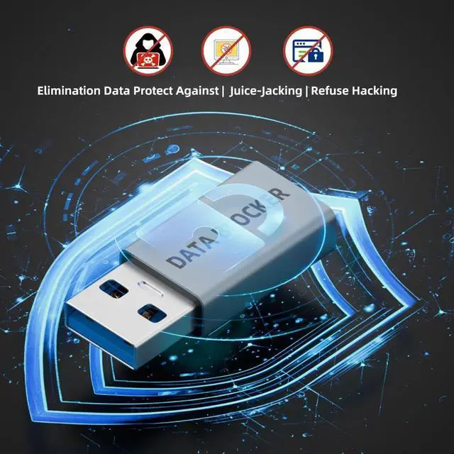 Alt view image 5 of 7 - Adapter 4pcs/Set USB 3.1 Data Blocker Type-A Male Female to USB-C Male Female Elimination Data Protect Against Juice-Jacking Refuse Hacking Adapter Only for Power Charge
