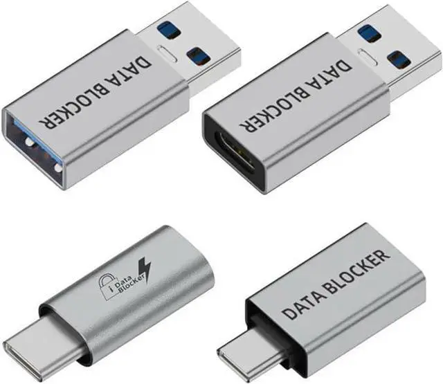 Main image of Adapter 4pcs/Set USB 3.1 Data Blocker Type-A Male Female to USB-C Male Female Elimination Data Protect Against Juice-Jacking Refuse Hacking Adapter Only for Power Charge