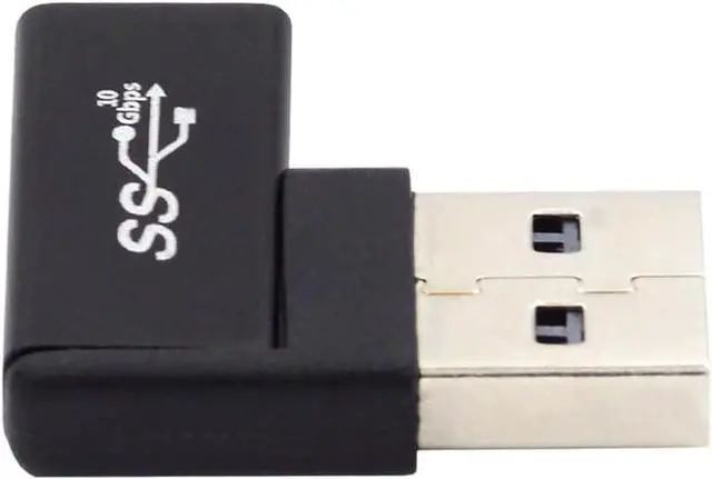 Main image of USB-C Type C Female to USB 3.0 A Male Data Adapter Flat Horizontal 90 Degree Right Angled for Laptop Desktop