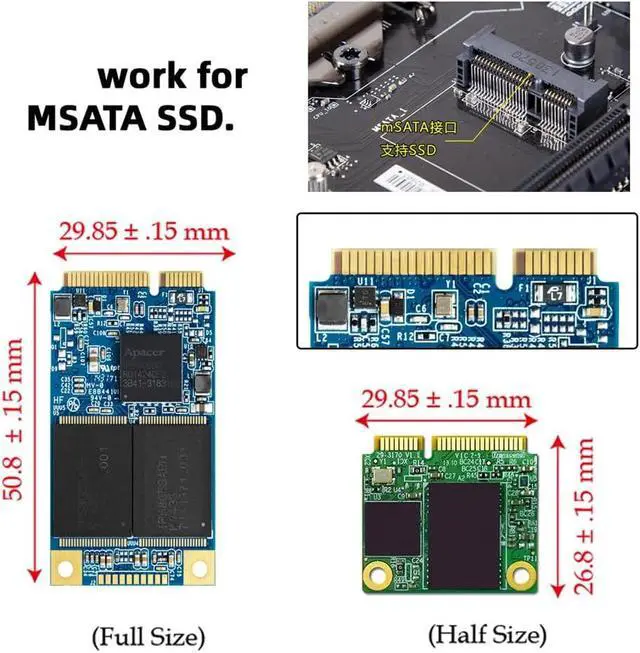 Alt view image 7 of 7 - Dual MSATA NGFF B+M SSD Card JBOD Raid0 Span Bridge to 2.5inch SATA Combo HDD Disk Drive Enclosure