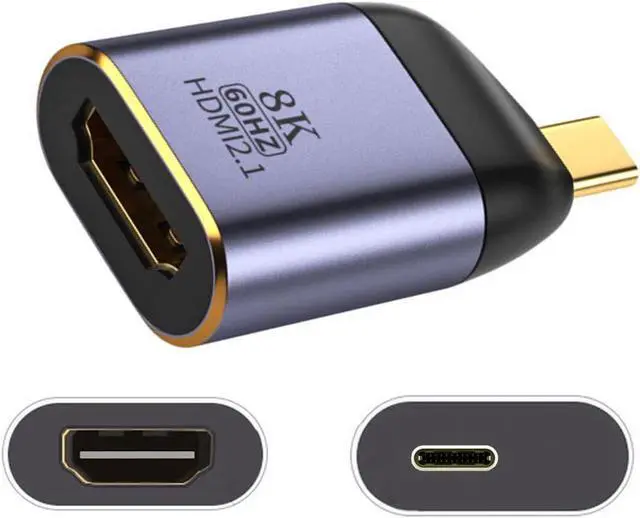 Alt view image 2 of 7 - USB4 USB-C Type-C Source to Female HDMI 2.0 Display 8K 60HZ UHD 4K HDMI Male Monitor Adapter