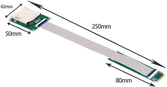 Alt view image 5 of 7 - Adapter for Mainboard NGFF M.2 NVMe to CF Express Extension Cable M2 M-Key for CFE Type-B Support R5 Z6 Z7 Memory Card