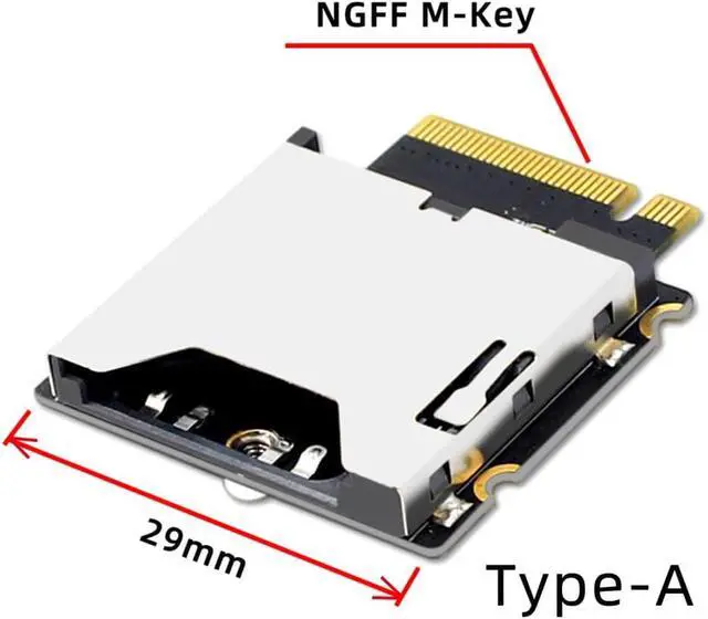 Alt view image 2 of 7 - NGFF M.2 NVMe Host to CFExpress CFA Extension Adapter M2 M-Key for CFE Type-A Support Camera Memory Card