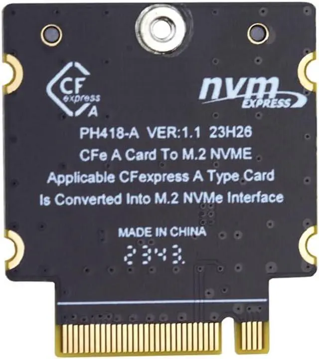 Alt view image 5 of 7 - NGFF M.2 NVMe Host to CFExpress CFA Extension Adapter M2 M-Key for CFE Type-A Support Camera Memory Card