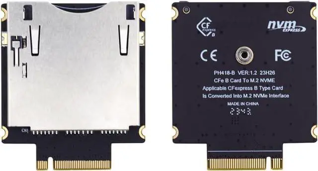 Alt view image 3 of 7 - NGFF M.2 NVMe Host to CFExpress CFB Extension Adapter M2 M-Key for CFE Type-B Support R5 Z6 Z7 Memory Card