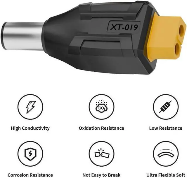 Alt view image 7 of 7 - Adapter XT60 Female SC100 Protocol to DC 7.4x5.0mm Male Fast Charging Adapter for RC Lipo Battery Quadcopter Multicopter Aeromodelling