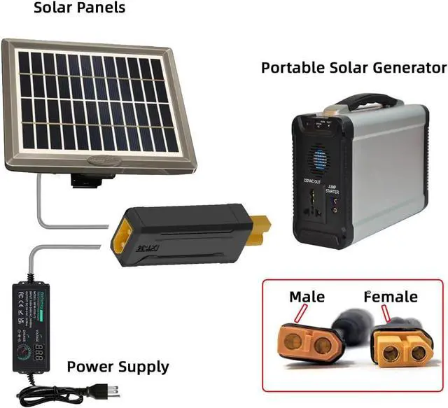 Alt view image 3 of 6 - Adapter XT30 Male Protocol to XT30 Female Fast Charging Adapter for RC Lipo Battery Quadcopter Multicopter Aeromodelling