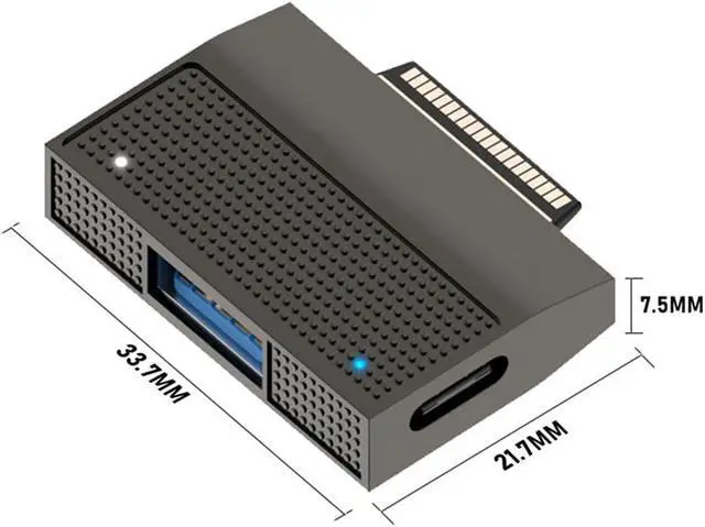 Alt view image 2 of 7 - Magnetic to USB3.1 Type-A & 15V Type-C USB-C Data Charge Adapter SF531 for Surface Pro9 Pro8 Pro7 Pro6 Pro X Go Book