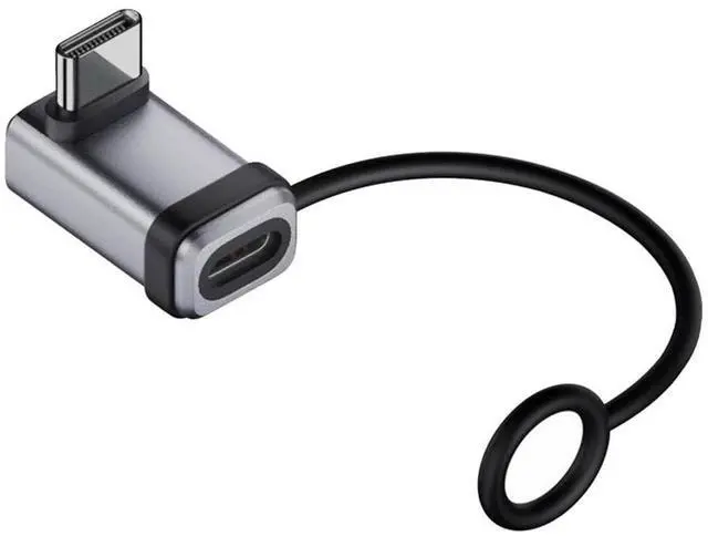 Main image of Adapter 90 Degree USB5.0 80Gbps Male to Female Up Down Angled Extension Adapter with Lanyard Keychain 240W 16K 8K 5K Compatible with USB4.0 Thunderbolt3/4/5