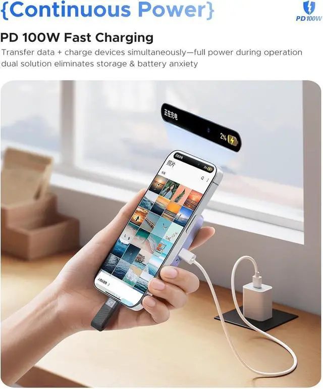 Alt view image 7 of 7 - 2230/2242 M.2 NVMe SSD Enclosure with Magnetic Kit, NVMe Adapter USB 3.2 Gen 2 10Gbps with Protective Case and Lanyard, PD 100W, Up to 2TB Compatible with iPhone 15 16 Pro/Pro Max