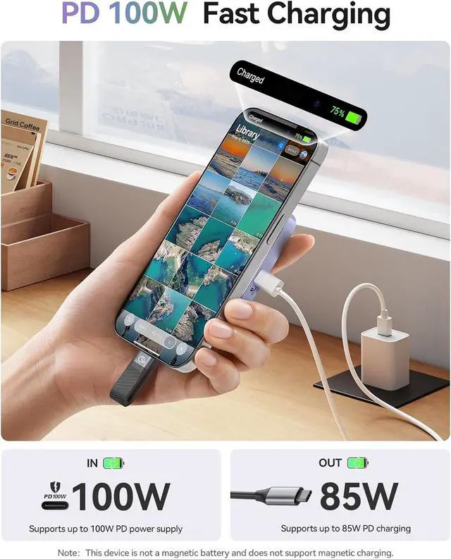 Alt view image 4 of 7 - 2230/2242 M.2 NVMe SSD Enclosure with Magnetic Kit, 10Gbps USB 3.2 Gen 2 NVMe Adapter with Protective Case and Lanyard, PD 100W up to 2TB Compatible with iPhone 15 16 Pro/Pro Max ProRes