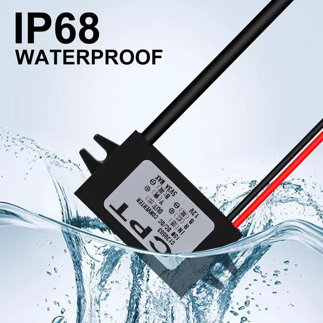 Alt view image 6 of 7 - 3Pack 12V DC to 5V 3A USB Female Converter Adapter Buck Module Regulator Car Power Converter