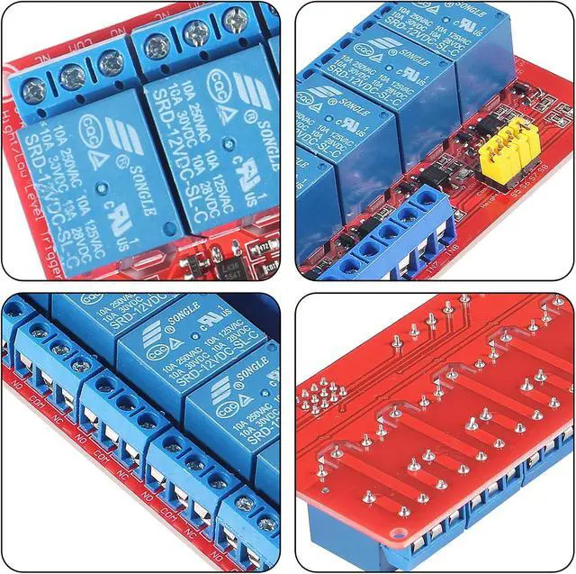 Alt view image 2 of 7 - 2PCS 12V Relay Module With Optocoupler Isolation - High and Low Level Trigger - Red Board (8 Channel)