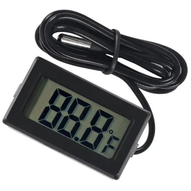 Alt view image 7 of 7 - 6-Pack TPM-10 Fahrenheit() Digital Thermometer Wired for Car Greenhouse Indicator Indoor Room Freezer Refrigerator Aquarium with 1M Waterproof NTC Probe (Black)