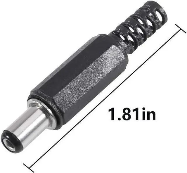 Alt view image 4 of 5 - 20pcs 5.5mm x 2.1mm DIY Male DC Power Plug Jack Solder Connector Adapter