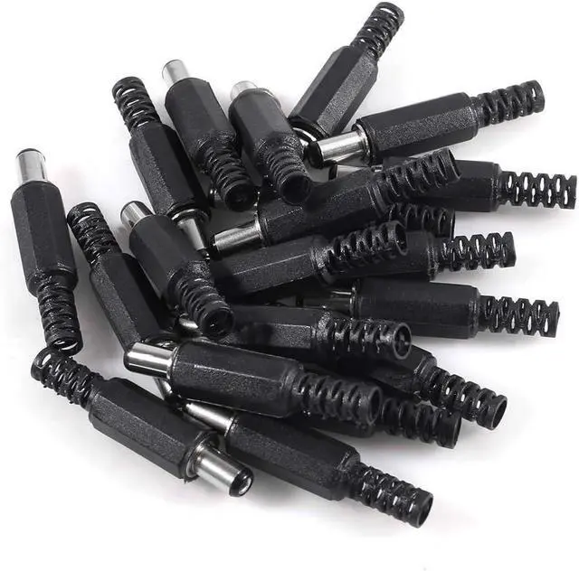 Main image of 20pcs 5.5mm x 2.1mm DIY Male DC Power Plug Jack Solder Connector Adapter