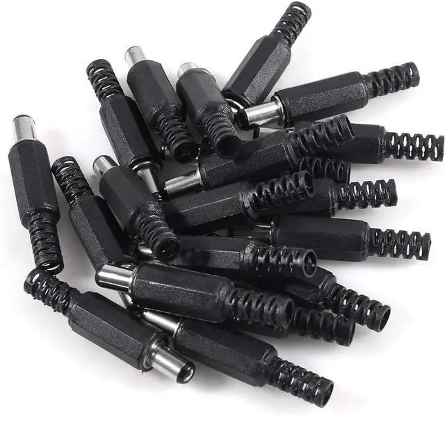 Alt view image 5 of 5 - 20pcs 5.5mm x 2.1mm DIY Male DC Power Plug Jack Solder Connector Adapter