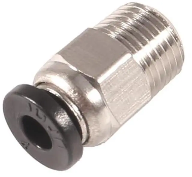 Alt view image 4 of 6 - 10pcs PC4-M10 Straight Quick in Fitting Male Straight Pneumatic PEFE Tube Push in Quick Fitting Connector for E3D-V6 Bowden Extruder Compatible with Ender-3 Ender-3 V2 3D Printers