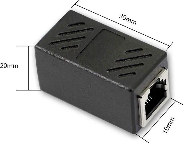 Alt view image 3 of 7 - RJ11 Coupler RJ11 Female to Female 6P6C Telephone Inline Coupler Straight Telephone Cable Extension Adapter for Landline Fax Machine (Straight)