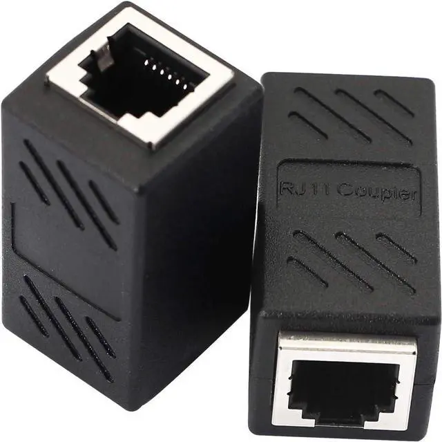 Main image of RJ11 Coupler RJ11 Female to Female 6P6C Telephone Inline Coupler Straight Telephone Cable Extension Adapter for Landline Fax Machine (Straight)