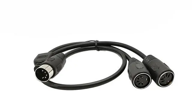 Alt view image 5 of 6 - DIN 5-Pin Splitter Y Adapter MIDI Cable, MIDI 5 Pin Male to Dual 2 x DIN-5 Female Extension Audio Cable (D5P M-2F,0.5meter)