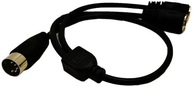 Alt view image 4 of 6 - DIN 5-Pin Splitter Y Adapter MIDI Cable, MIDI 5 Pin Male to Dual 2 x DIN-5 Female Extension Audio Cable (D5P M-2F,0.5meter)