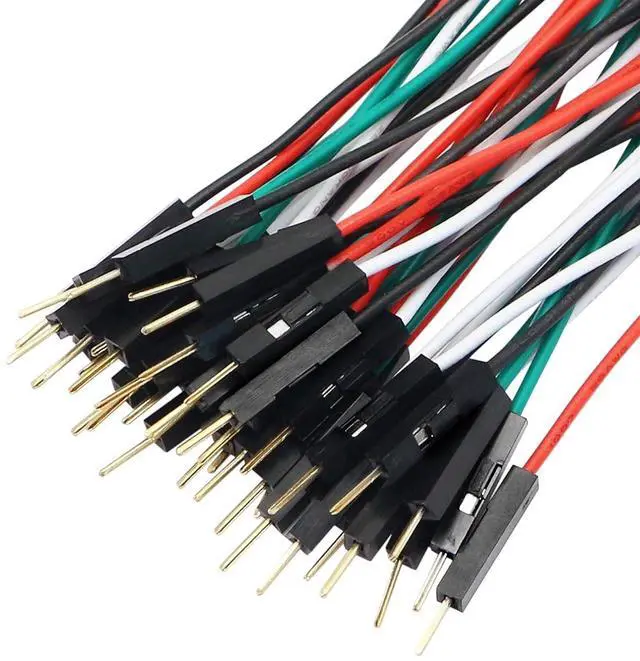 Alt view image 2 of 7 - Dupont Wire Breadboard Jumper Wires Jumper Wire Male to Female for Arduino Breadboard and Circuit Board 8cm 4 Colors Total 40-Pack(Male to Female)