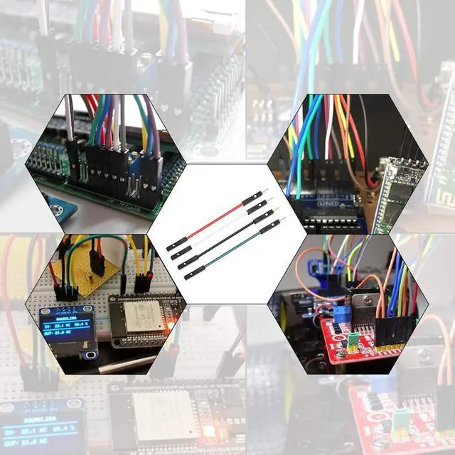 Alt view image 5 of 7 - Dupont Wire Breadboard Jumper Wires Jumper Wire Male to Female for Arduino Breadboard and Circuit Board 8cm 4 Colors Total 40-Pack(Male to Female)