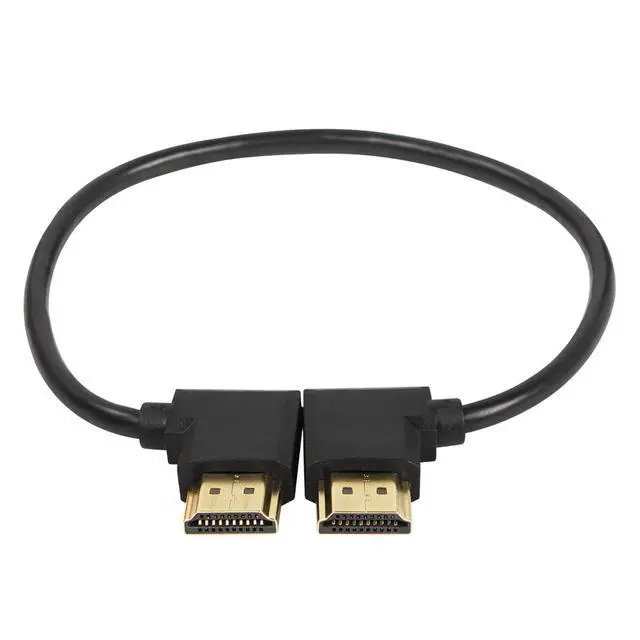 Alt view image 5 of 5 - Gold Plated High Speed 90 Angle Right HDMI Male to Left HDMI Male Adapter Cable Supports Ethernet, 3D and Audio Return (0.3M R-L)