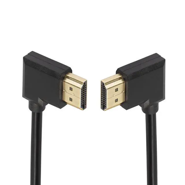 Alt view image 2 of 5 - Gold Plated High Speed 90 Angle Right HDMI Male to Left HDMI Male Adapter Cable Supports Ethernet, 3D and Audio Return (0.3M R-L)
