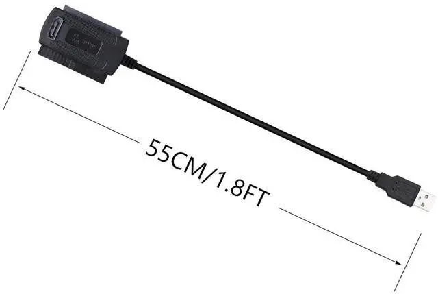 Alt view image 4 of 7 - USB to SATA IDE Converter Cable Adapter USB 2.0 to 2.5/3.5/5.25in IDE and SATA Adapter Cable (1.8FT/Black)