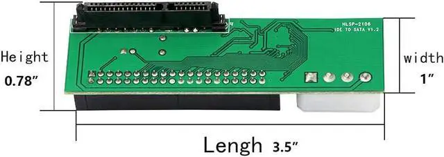 Alt view image 4 of 6 - SATA Female to 40 pin Male 3.5 inch IDE Adapter for PC and Mac Computer to SATA Hard Drive Interface Adapter(SATA F/3.5 M Big)