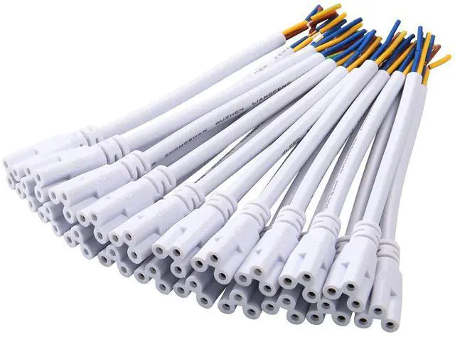 Main image of T5 T8 LED Lamp Connecting Wire Ceiling Lights Daylight Integrated Tube Cable Linkable Cords for LED Tube Lamp Holder Socket Fittings (15cm,20-Pack)