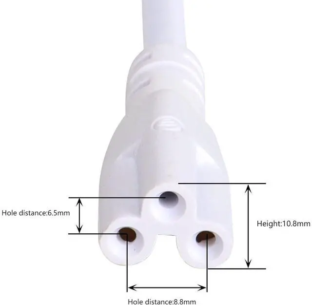 Alt view image 5 of 7 - T5 T8 LED Lamp Connecting Wire Ceiling Lights Daylight Integrated Tube Cable Linkable Cords for LED Tube Lamp Holder Socket Fittings (15cm,20-Pack)
