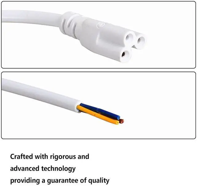 Alt view image 4 of 7 - T5 T8 LED Lamp Connecting Wire Ceiling Lights Daylight Integrated Tube Cable Linkable Cords for LED Tube Lamp Holder Socket Fittings (15cm,20-Pack)