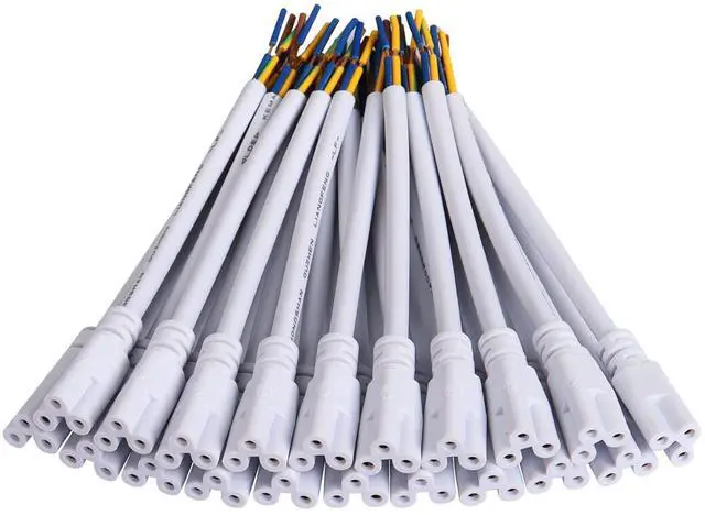 Alt view image 6 of 7 - T5 T8 LED Lamp Connecting Wire Ceiling Lights Daylight Integrated Tube Cable Linkable Cords for LED Tube Lamp Holder Socket Fittings (15cm,20-Pack)