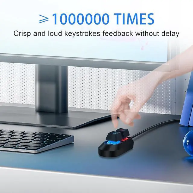 Alt view image 5 of 7 - External Power Button for Desktop, PC Power Switch, Push Button, Manual Operation, Black