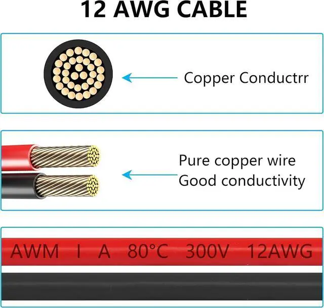 Alt view image 3 of 7 - XT60 to O Ring Terminal Cable 12AWG 59inch XT60H Female to O-Ring Connector Cord for RC Aircraft Toy Cars Lipo Battery FPV Racing Drone (1.5M/5Ft-F)
