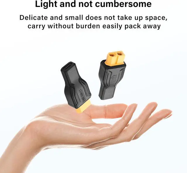 Alt view image 3 of 6 - 2 Pack XT60 to USB C Adapter XT60 to Type C Wireless for TS100 Soldering Iron, FPV Monitor Power,Drone (XT-002)