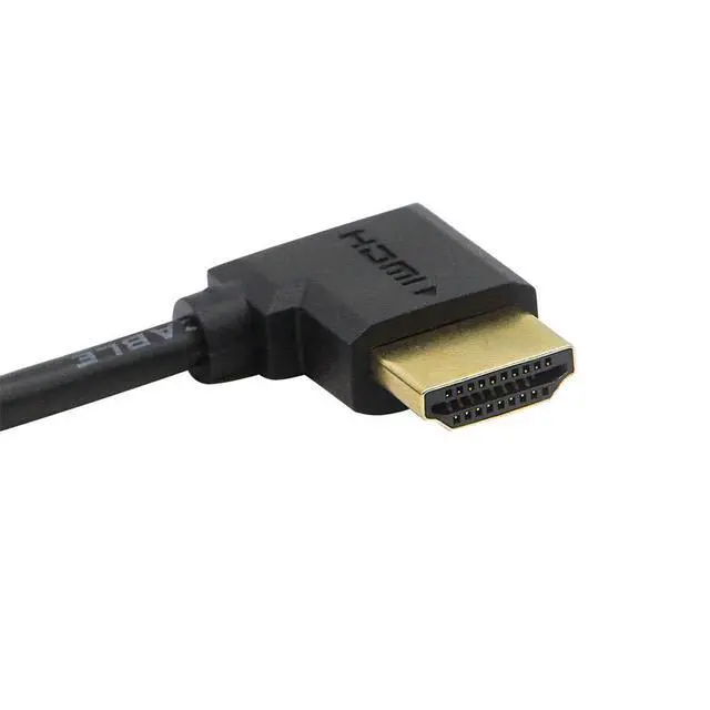 Alt view image 3 of 7 - Gold Plated High Speed 90 Angle Right HDMI Male to Left HDMI Male Adapter Cable Supports Ethernet, 3D and Audio Return (0.3M 2Pack LL-LL)