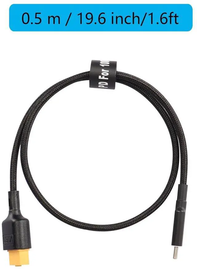 Alt view image 4 of 7 - Type C to XT60 Charging Cable 39.3inch USB C to XT60 Female Adapter Cable for Drone, Model, Energy Storage Power, Outdoor Power, Solar Battery,etc 20V/5A Protocol PD2.0 PD3.0 QC2.0(1M/F)