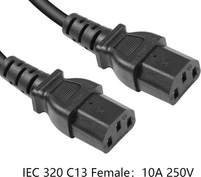 Alt view image 6 of 7 - IEC 320 C20 to Dual C13 Power Cord,C20 Male to 2 x C13 Y Splitter Adapter Extension Power Cable Cord(Black C20 to Dual C13)