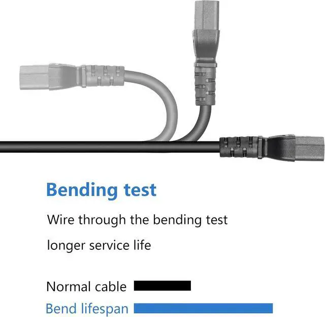 Alt view image 5 of 7 - IEC 320 C20 to Dual C13 Power Cord,C20 Male to 2 x C13 Y Splitter Adapter Extension Power Cable Cord(Black C20 to Dual C13)