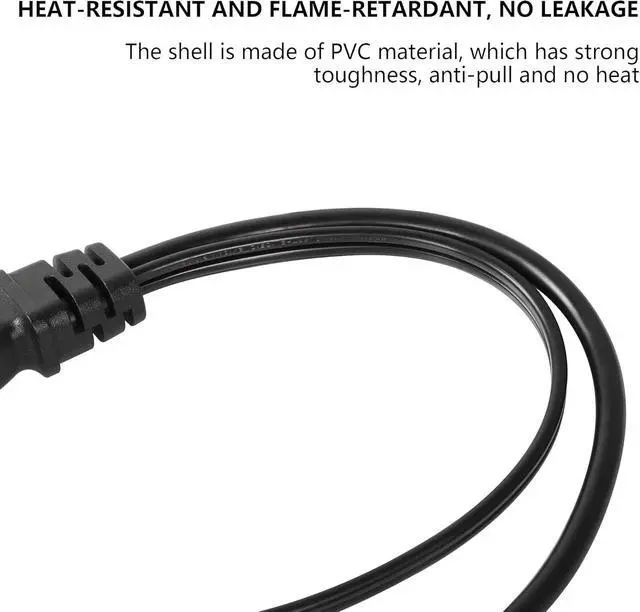 Alt view image 2 of 7 - IEC 320 C20 to Dual C13 Power Cord,C20 Male to 2 x C13 Y Splitter Adapter Extension Power Cable Cord(Black C20 to Dual C13)